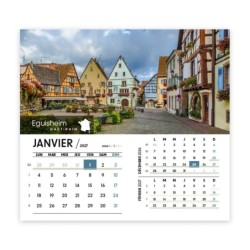 Calendrier chevalet intégral (15x18 cm) personnalisé - Villages de France