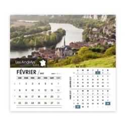 Calendrier chevalet intégral (15x18 cm) personnalisé - Villages de France