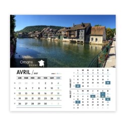 Calendrier chevalet intégral (15x18 cm) personnalisé - Villages de France