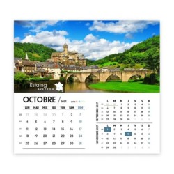 Calendrier chevalet intégral (15x18 cm) personnalisé - Villages de France