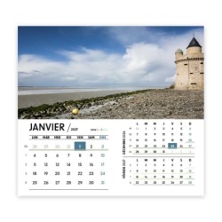 Calendrier chevalet intégral (15x18 cm) personnalisé - Littoral
