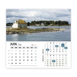Calendrier chevalet intégral (15x18 cm) personnalisé - Littoral