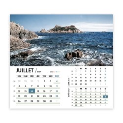 Calendrier chevalet intégral (15x18 cm) personnalisé - Littoral
