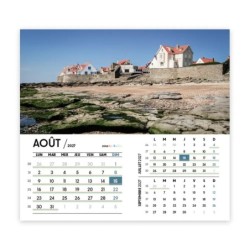 Calendrier chevalet intégral (15x18 cm) personnalisé - Littoral