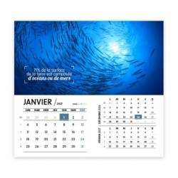 Calendrier chevalet intégral (15x18 cm) personnalisé - Océan
