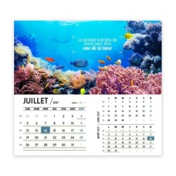 Calendrier chevalet intégral (15x18 cm) personnalisé - Océan