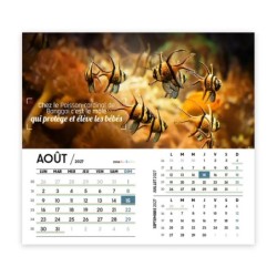 Calendrier chevalet intégral (15x18 cm) personnalisé - Océan