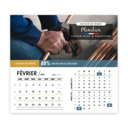 Calendrier chevalet intégral (15x18 cm) personnalisé - Artisans