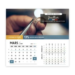 Calendrier chevalet intégral (15x18 cm) personnalisé - Artisans