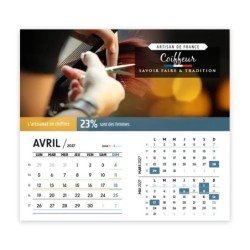 Calendrier chevalet intégral (15x18 cm) personnalisé - Artisans
