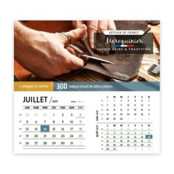 Calendrier chevalet intégral (15x18 cm) personnalisé - Artisans