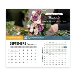 Calendrier chevalet intégral (15x18 cm) personnalisé - Artisans