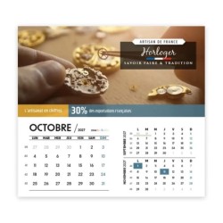 Calendrier chevalet intégral (15x18 cm) personnalisé - Artisans