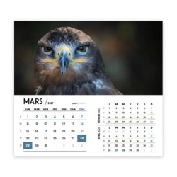 Calendrier chevalet intégral (15x18 cm) personnalisé - Faune