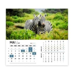 Calendrier chevalet intégral (15x18 cm) personnalisé - Faune