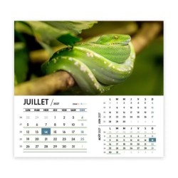 Calendrier chevalet intégral (15x18 cm) personnalisé - Faune