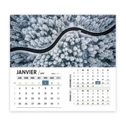Calendrier chevalet intégral (15x18 cm) personnalisé - Vue du ciel