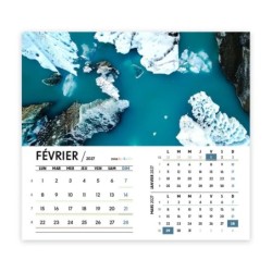 Calendrier chevalet intégral (15x18 cm) personnalisé - Vue du ciel