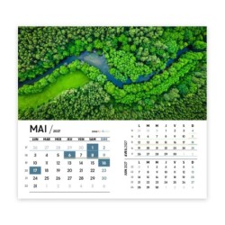 Calendrier chevalet intégral (15x18 cm) personnalisé - Vue du ciel