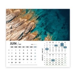 Calendrier chevalet intégral (15x18 cm) personnalisé - Vue du ciel