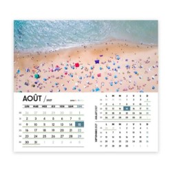 Calendrier chevalet intégral (15x18 cm) personnalisé - Vue du ciel