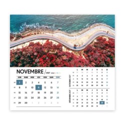 Calendrier chevalet intégral (15x18 cm) personnalisé - Vue du ciel