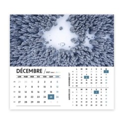 Calendrier chevalet intégral (15x18 cm) personnalisé - Vue du ciel