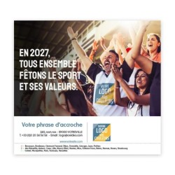 Calendrier chevalet intégral (15x18 cm) personnalisé - Logo intégré Valeurs du sport