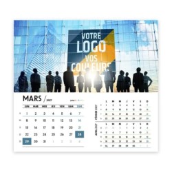 Calendrier chevalet intégral (15x18 cm) personnalisé - Logo intégré Réseau