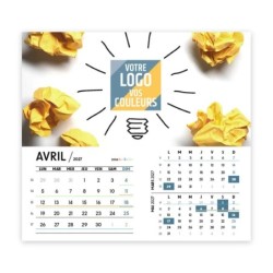 Calendrier chevalet intégral (15x18 cm) personnalisé - Logo intégré Réseau