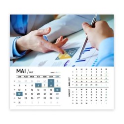 Calendrier chevalet intégral (15x18 cm) personnalisé - Logo intégré Réseau