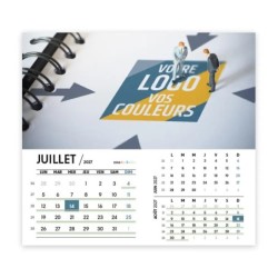 Calendrier chevalet intégral (15x18 cm) personnalisé - Logo intégré Réseau