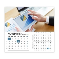 Calendrier chevalet intégral (15x18 cm) personnalisé - Logo intégré Réseau