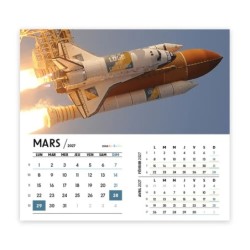 Calendrier chevalet intégral (15x18 cm) personnalisé - Logo intégré Giga