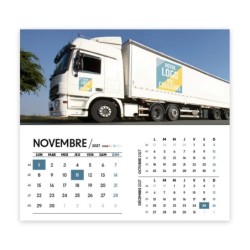 Calendrier chevalet intégral (15x18 cm) personnalisé - Logo intégré Giga