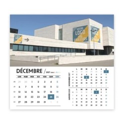 Calendrier chevalet intégral (15x18 cm) personnalisé - Logo intégré Giga