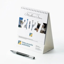 Calendrier chevalet intégral (15x18 cm) personnalisé - Logo intégré Visio