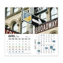 Calendrier chevalet intégral (15x18 cm) personnalisé - Logo intégré Visio