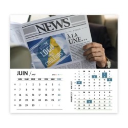 Calendrier chevalet intégral (15x18 cm) personnalisé - Logo intégré Visio