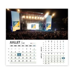 Calendrier chevalet intégral (15x18 cm) personnalisé - Logo intégré Visio