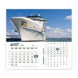 Calendrier chevalet intégral (15x18 cm) personnalisé - Logo intégré Visio
