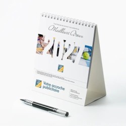 Calendrier chevalet intégral (15x18 cm) personnalisé - Logo intégré Performance