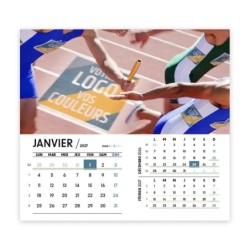 Calendrier chevalet intégral (15x18 cm) personnalisé - Logo intégré Performance