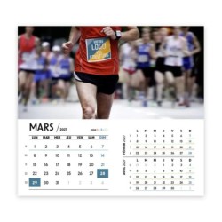 Calendrier chevalet intégral (15x18 cm) personnalisé - Logo intégré Performance