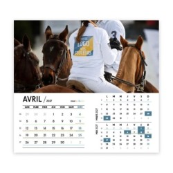 Calendrier chevalet intégral (15x18 cm) personnalisé - Logo intégré Performance