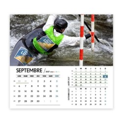 Calendrier chevalet intégral (15x18 cm) personnalisé - Logo intégré Performance