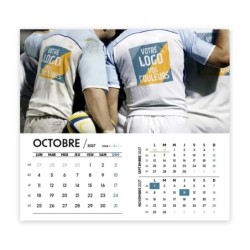 Calendrier chevalet intégral (15x18 cm) personnalisé - Logo intégré Performance