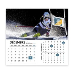 Calendrier chevalet intégral (15x18 cm) personnalisé - Logo intégré Performance