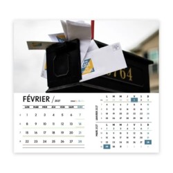 Calendrier chevalet intégral (15x18 cm) personnalisé - Logo intégré Voyage