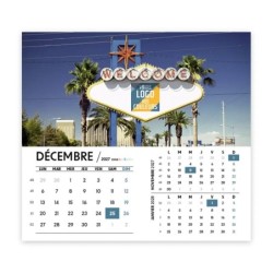 Calendrier chevalet intégral (15x18 cm) personnalisé - Logo intégré Voyage